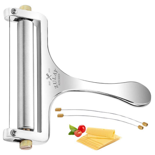 Zulay Kitchen - Wire Cheese Slicer With Adjustable Thickness: Silver Zulay Kitchen