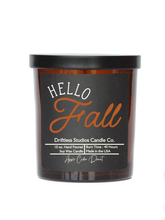 Driftless Studios - Hello Fall Soy Wax Candles - Fall Decor: Frosted Pumpkin Driftless Studios