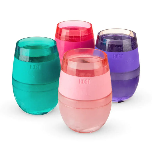 HOST - Wine FREEZE™ Cooling Cups - Asst Tinted Colors - Set of 4 HOST