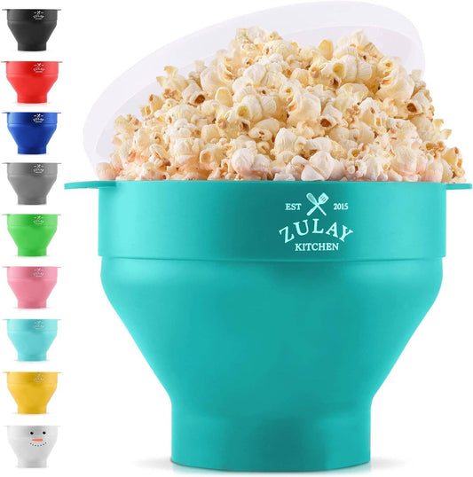 Zulay Kitchen - Microwave Popcorn Popper Collapsible: Aqua Zulay Kitchen